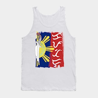 Philippine Flag / Tribal line Art Knife / Baybayin word Kapatid (Sibling) Tank Top